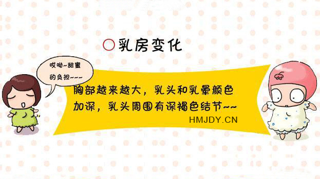 怀孕初期的症状：乳房胀大柔软
